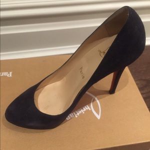 Christian Louboutin déclic 120 suede shoes